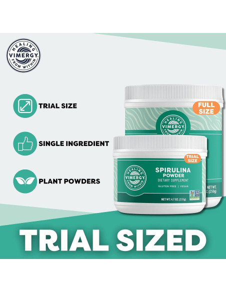 Vimergy Polvo de Espirulina - Proteína Vegetal 135g - Vegano