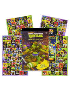 Papel de Pegatinas TMNT Nickelodeon - 270 Pegatinas + Colgador