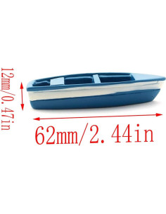 Mini Barco de Plástico LQ Industrial con Remos para Decoración 2