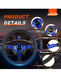 Volante de Carreras RASTP 35,12 cm Universal Azul 2