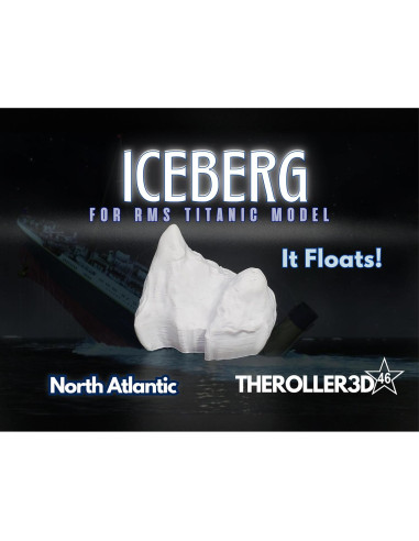 Modelo de barco Titanic TheRoller3d con iceberg 30.48 cm