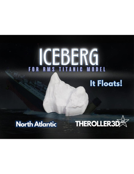 Modelo de barco Titanic TheRoller3d con iceberg 30.48 cm