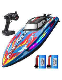 Barco RC DEERC YK080-CA Acuático 32KPH con Luces LED