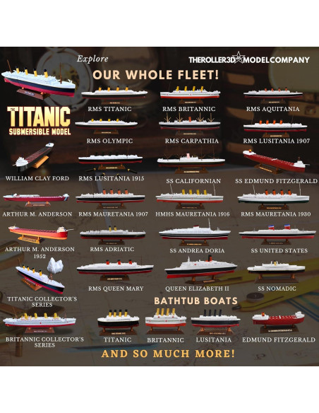 Modelo de barco Titanic TheRoller3d con iceberg 30.48 cm