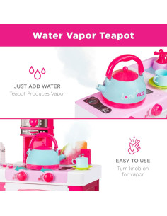 Juego de Cocina de Juguete Mejor Opción con Tetera Vapor 34 Accesorios 2