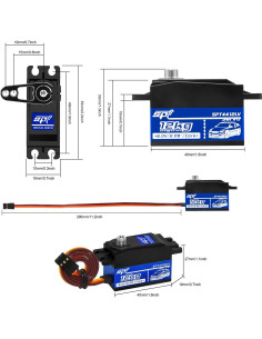Servo Digital 12kg WOAEIUOS Bajo Perfil para Coche RC 1/10 2