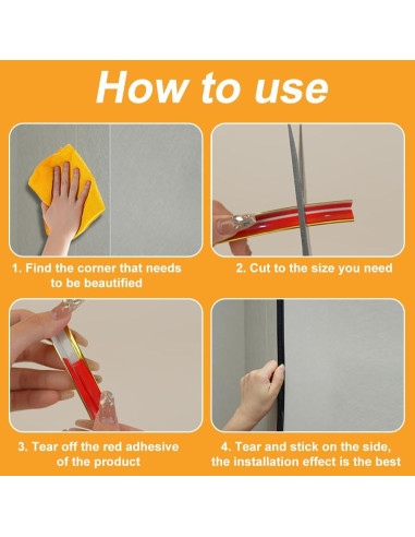 Moldura Autoadhesiva Pano 6.1m PVC Oro para Azulejos