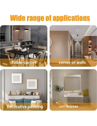 Moldura Autoadhesiva Pano 6.1m PVC Oro para Azulejos