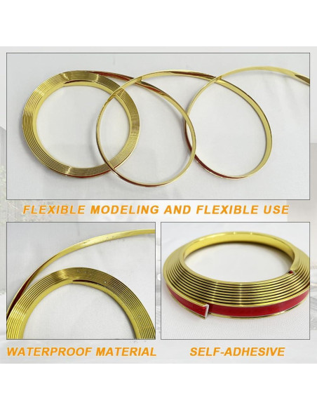 Moldura Autoadhesiva Pano 6.1m PVC Oro para Azulejos