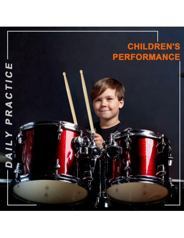 20 Pares de Palillos de Batería Arce 7A Punta Ovalada