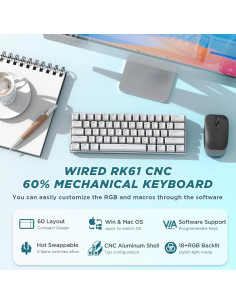 Teclado Mecánico RK ROYAL KLUDGE RK61 Pro RGB 61 Teclas 2