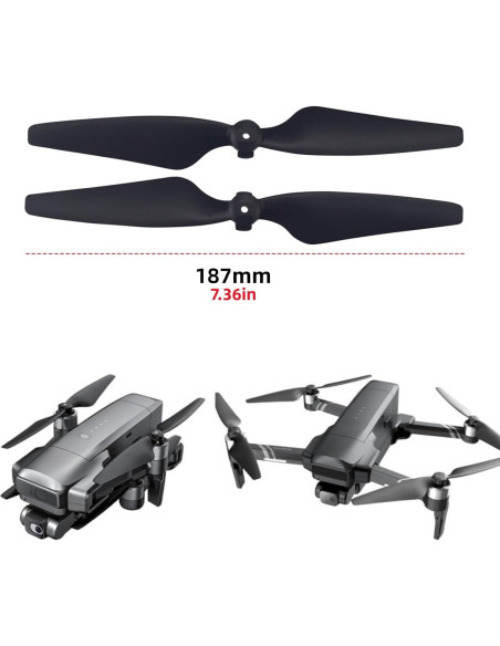 Hélices Fytoo 8PCS para Dron HS600 TF35 Pro 18,7 cm
