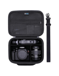 Funda de cámara Canon EOS Rebel T7 R50 R6 Mark II Negra