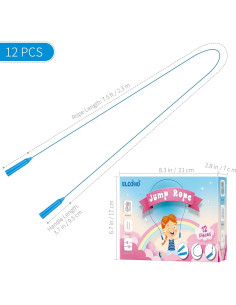 Cuerdas de Saltar Ajustables Elcoho 12 Paquetes Niños 2.3m 2