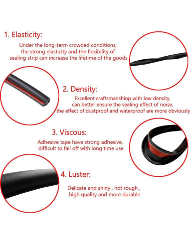 Protector de Puerta de Coche ESUPPORT 10M Goma Negro