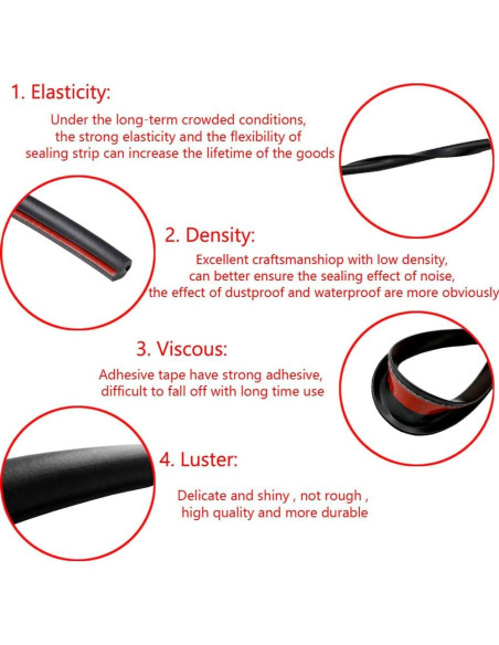 Protector de Puerta de Coche ESUPPORT 10M Goma Negro