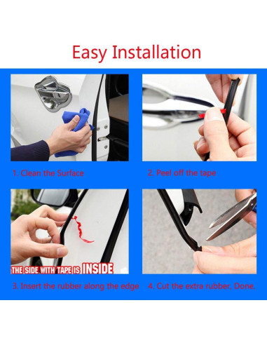 Protector de Puerta de Coche ESUPPORT 10M Goma Negro