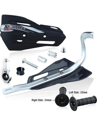 Guardas de Manos MCHMFG para Motocicleta 22mm y 28mm Negro