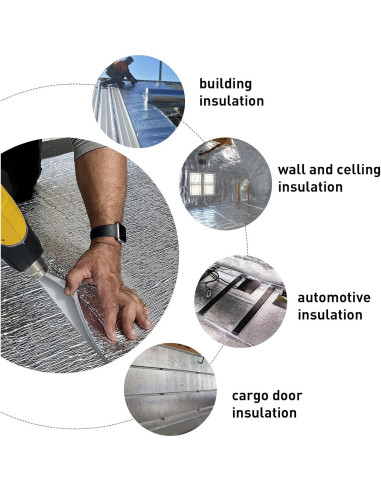 Barrera Radiante Aislante Halero 5mm 1m x 2m Doble Cara Aluminio