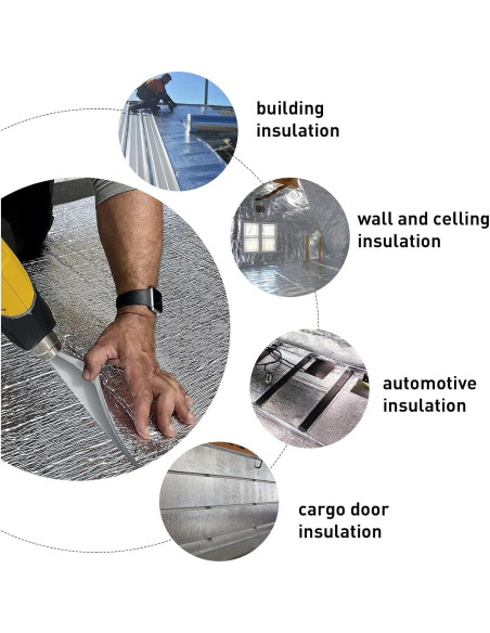 Barrera Radiante Aislante Halero 5mm 1m x 2m Doble Cara Aluminio