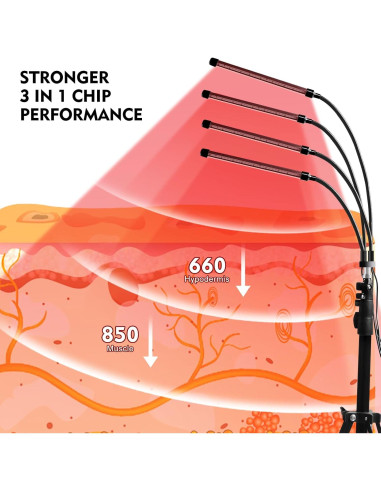 Lámpara de Terapia de Luz Roja Maliansun 660nm y 850nm