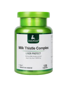 Cardo Mariano 500 mg JulyDeer - 120 Cápsulas Antioxidantes