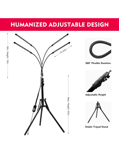 Lámpara de Terapia de Luz Roja Maliansun 660nm y 850nm
