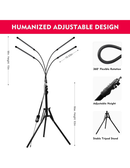 Lámpara de Terapia de Luz Roja Maliansun 660nm y 850nm