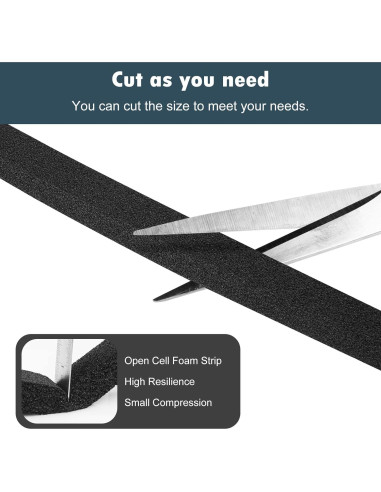 Cinta Aislante de Espuma YIJUHOU 2.54x1.27cm 3.96m Negra