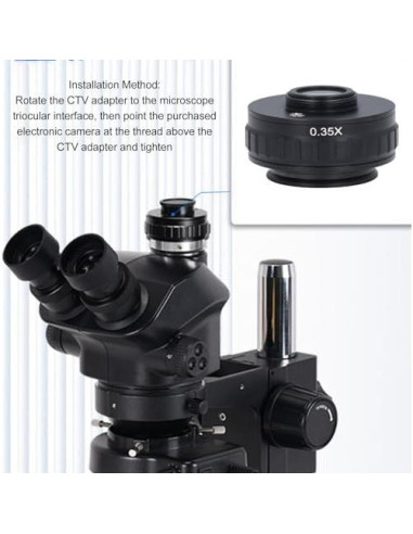 Adaptador de Montaje C Garosa para Microscopio Trinocular 0.5X