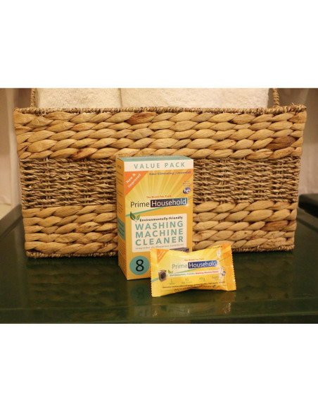 Limpiador de Lavadora Ecológico PrimeHousehold 8 Tabletas XL