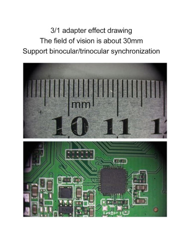 Adaptador de Montaje C Garosa para Microscopio Trinocular 0.5X