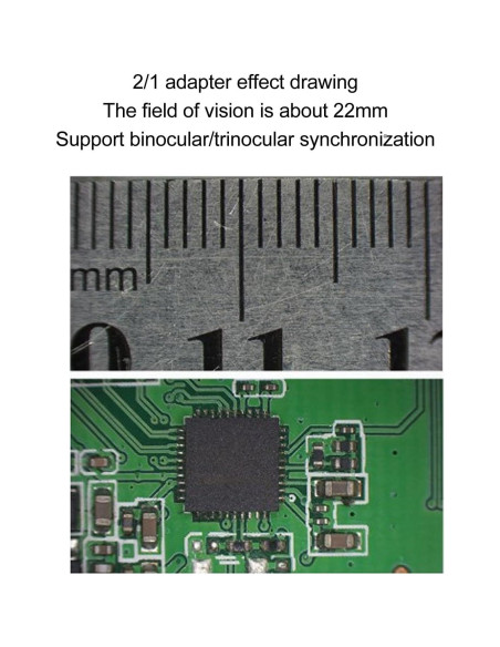 Adaptador de Montaje C Garosa para Microscopio Trinocular 0.5X