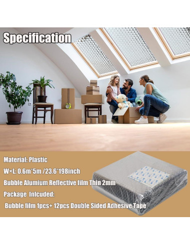 Hoja de Aislamiento Reflectante MRPAPA 60x500CM Aluminio