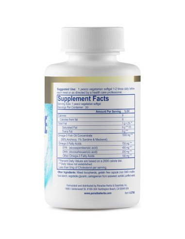 Omega-Sure Paradise Herbs, Aceite de Pescado Vegano 30 Cápsulas