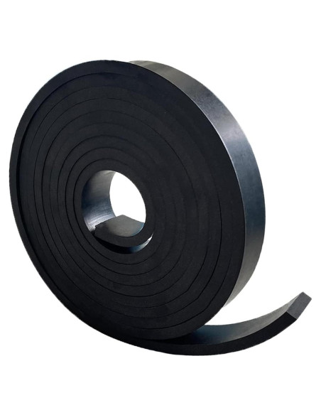 Tiras de goma sólida 1" x 3m x 0.25" Salimhib para bricolaje
