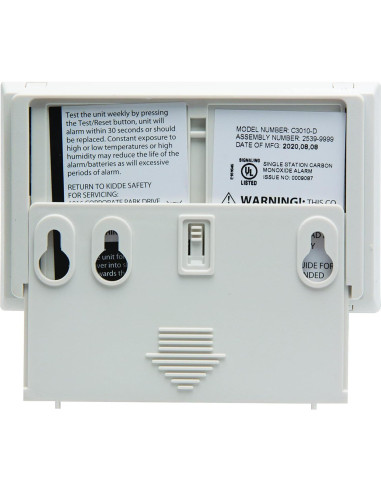 Detector de Monóxido de Carbono Kidde C3010D con Pantalla Digital