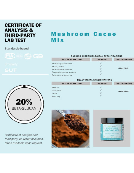 Mezcla de Cacao con Champiñones ECO-TASTE 90g - Vegana y Sin Gluten