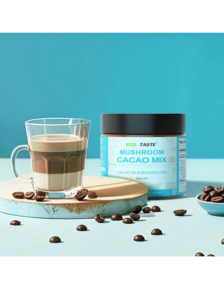 Mezcla de Cacao con Champiñones ECO-TASTE 90g - Vegana y Sin Gluten