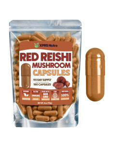 Cápsulas de Hongo Reishi Orgánico XPRS Nutra 180 Unidades