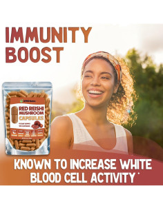 Cápsulas de Hongo Reishi Orgánico XPRS Nutra 180 Unidades 2