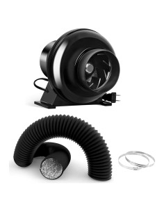 Ventilador de Conducto Inline iPower 4" 195 CFM con Conducto 2.4m