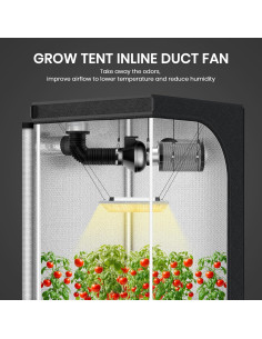 Ventilador de Conducto Inline iPower 4" 195 CFM con Conducto 2.4m 2