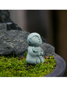 Estatua de Buda Japonés Bosatsu de Arenisca 8 cm - Adorno Feng Shui 2