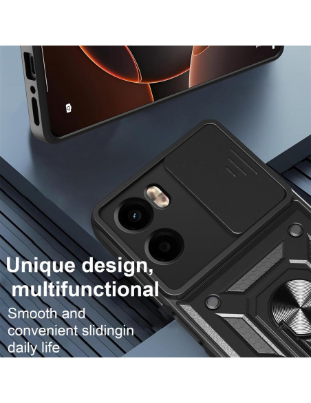 Funda con Tapa Deslizante CCSmall para Motorola Moto G05 Negra Funda con Tapa Deslizante CCSmall para Motorola Moto G05 Negra