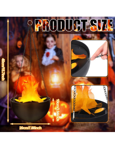 2 Luces LED Falsas de Fuego 3D Baquler 50cm para Decoración