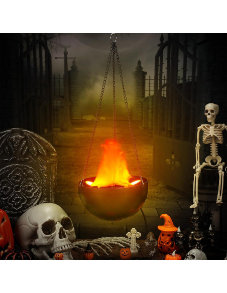 2 Luces LED Falsas de Fuego 3D Baquler 50cm para Decoración