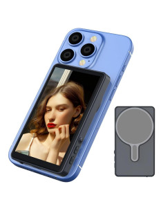 Monitor Selfie Vlog Magnético 4" Gunmetal - Conexión Inalámbrica