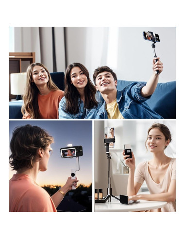 Monitor Selfie Vlog Magnético 4" Gunmetal - Conexión Inalámbrica