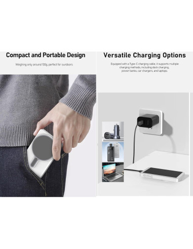 Monitor Selfie Vlog Magnético 4" Gunmetal - Conexión Inalámbrica